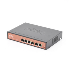 WI-TEK Switch PoE (802.3af/at/bt) / No administrable de largo alcance / Hasta 250m / 4x10/100Mbps (PoE) + 2x10/100Mbps Uplink / Presupuesto 65 W MOD: WI-PS205