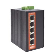 WI-TEK Switch Industrial PoE++ / No administrable / Con 4 puertos Gigabit PoE / 1 puerto Gigabit Uplink / Presupuesto 120W WI-PS305G-I-DC
