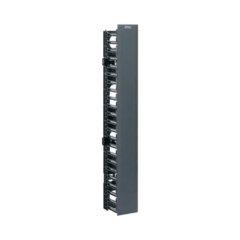 PANDUIT Organizador Vertical NetRunner, Sencillo (Solo Frontal), Para Rack Abierto de 45 Unidades, 4.9in de Ancho, Color Negro MOD: WMPVF45E