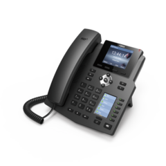 FANVIL Teléfono IP empresarial para 4 Líneas SIP con 2 pantallas LCD, 6 teclas BLF/DSS, puertos Gigabit y conferencia de 3 vías, PoE MOD: X4G