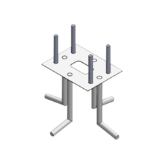 EPCOM INDUSTRIAL Ancla Para Sujeción al Piso Compatible con Todas las Barreras Vehiculares XB, XBF y XBS MOD: XB-ANCLA