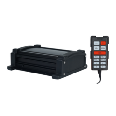 EPCOM INDUSTRIAL SIGNALING Sirena Vehicular de 100W de Potencia, Con Controlador Unimando Para Tonos, 2 Luces Auxiliares y Microfono MOD: XJ100B