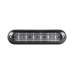 EPCOM INDUSTRIAL SIGNALING Luz Auxiliar Ultra Brillante IP67 de 6 LEDs, Color Claro, con mica transparente y bisel negro MOD: XLT1835W