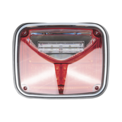 EPCOM INDUSTRIAL SIGNALING Luz de advertencia de 8 X 6", Color Rojo, Con Luz de Trabajo Clara, Ideal para Ambulancias MOD: XLTE1755R