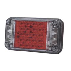 EPCOM INDUSTRIAL SIGNALING Luz de Advertencia de 7X4", Color Rojo, Con Luces de Trabajo, Ideal para Ambulancias MOD: XLTE2345R