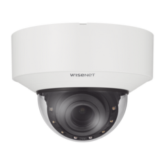 Hanwha Techwin Wisenet Cámara Domo IP 4K con IA / Lento Motorizado de 4.5 a 9.3mm / P-Iris, WDR 120dB / Ranura SD / Protección IP52 e IK08 MOD: XND-C9083RV