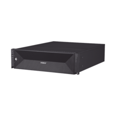 Hanwha Techwin Wisenet NVR de 64 canales / Soporta grabación hasta 32 MP / H.265 & Wisestream / Procesamiento 400 Mbps / 3 Puertos de Red / Raid 5-6 / 12 TB incluidos XRN-6410DB4-12TB