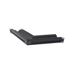 SIEMON Patch Panel Z-MAX de 24 puertos, Blindado, Precargado con Jacks Categoria 6A, Angulado, 1UR MOD: Z6AS-PNLA-24K