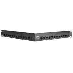 SIEMON Patch Panel UTP Z-MAX de 24 puertos, Precargado con Jacks Categoría 6, Angulado, 1UR MOD: Z6-PNLA-24K