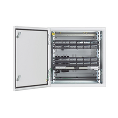 PANDUIT Gabinete Industrial Preconfigurado de Montaje en Pared, Fabricado en Acero Bajo en Carbono, Protección NEMA 4/4X/12 IP66, de 12 UR, Color Gris MOD: ZDF242430