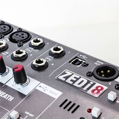 Zedi-8 Allen & Heath Mezcladora de 6 canales con efectos e interfaz USB - Ideal para producción musical y podcasting.