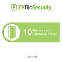 ZKTECO Licencia para ZKBiosecurity permite gestionar hasta 10 puertas para control de acceso ZK-BS-AC-10 - buy online