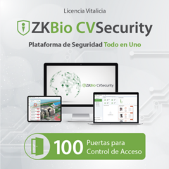 ZKTECO Licencia para ZKBio CVsecurity permite gestionar hasta 100 puertas para control de acceso MOD: ZKCVACP100