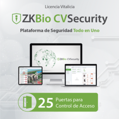 ZKTECO Licencia para ZKBio CVsecurity permite gestionar hasta 25 puertas para control de acceso MOD: ZK-CV-AC-P25