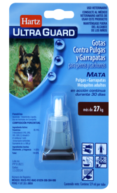 HARTZ PIPETA ANTIPULGAS P/PERRO > 27 KG