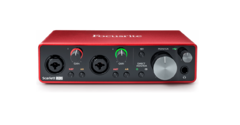 Interface de audio Focusrite Scarlett 2i2 3ra generacion.