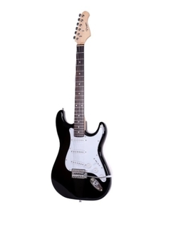 Guitarra Eléctrica Stratocaster Parquer Negra Niños Viajera