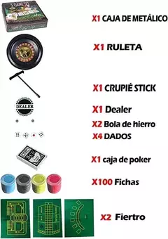 Imagen de 5 Juegos Casino Ruleta Poker Blackjack Poker Dados