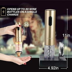 Abrebotellas de vino eléctrico automático con cortador de aluminio (oro champán) - Atomic Arte y Diseño S.A.S