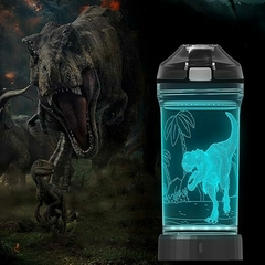 Botella de agua para niños con luz LED de dinosaurio brillante en 3D – 14 oz en internet