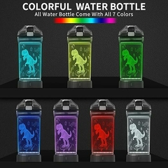 Botella para niños de dinosaurio 3D LED - comprar online