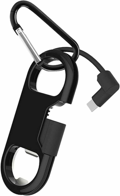 Cable para carga de iPhone + llavero + abridor de botellas