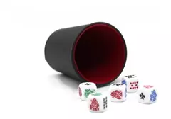 Cacho Yahtzee Dudo Juego Mesa 8 Tatucos Paño 40 Dados Poker