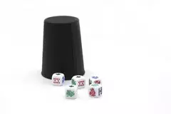 Cacho Yahtzee Dudo Juego Mesa 8 Tatucos Paño 40 Dados Poker - comprar online