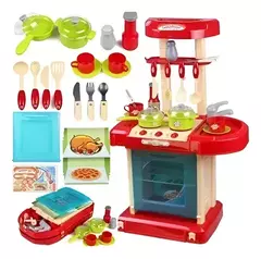 Cocina Infantil Maletin Pricesas Niñas Ollas Horno Juguete - comprar online