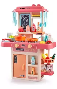 Cocina Juguete Infantil Vapor Agua Sonido Luz 42 Accesorios