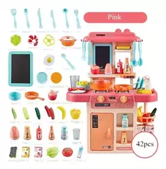 Cocina Juguete Infantil Vapor Agua Sonido Luz 42 Accesorios - tienda online