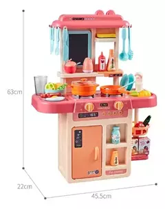 Imagen de Cocina Juguete Infantil Vapor Agua Sonido Luz 42 Accesorios