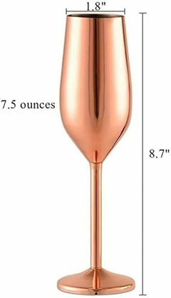 Copas de champán en acero inoxidable - comprar online