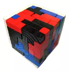 Cubo De Madera 3d Rompecabezas Cubo De Lógica Tetris