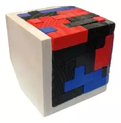 Cubo De Madera 3d Rompecabezas Cubo De Lógica Tetris en internet