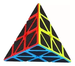 Cubo Rubik Pyraminx Qiyi Cobra Pirámide 3x3x3 Fibra Carbono Estructura Eqy672 - Atomic Arte y Diseño S.A.S