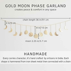 Fase de la luna colgante de pared dorado 13 lunas en internet