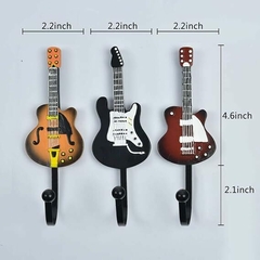 Imagen de Ganchos decorativos en forma de guitarra vintage