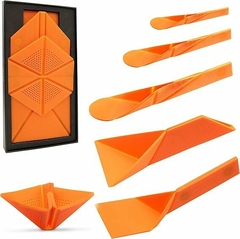 Juego de cocina basado en origami – 6 piezas plegables