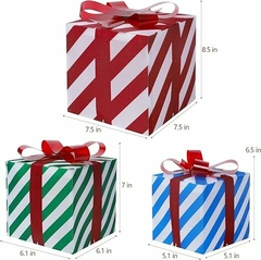 Juego de tres cajas de regalo iluminadas - comprar online