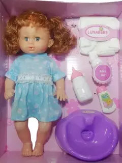 Muñeca Con Sonidos Hace Pipi Pañal Tetero - comprar online