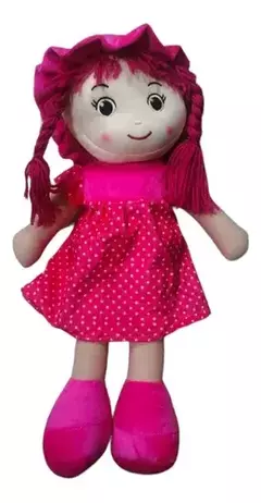 Muñeca De Trapo 50cm Grande Suave Con Vestido Niñas Bebés - comprar online