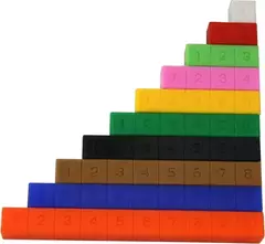 Imagen de Regletas Cuisenaire Plástica Numerada X100 Matemáticas Niños