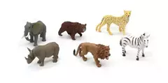 Set De Animales Plásticos Medianos Salvajes Selva Juguete