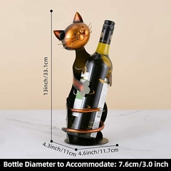 Soporte de vino con forma de gato - comprar online