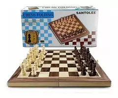 Tablero Ajedrez Plegable Santolee 29cm Juego De Mesa 28613