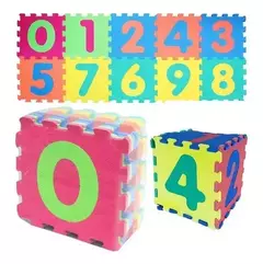 Tapete Foamy Bebé Didactico Armable Numeros 10pcs Pastel - comprar online