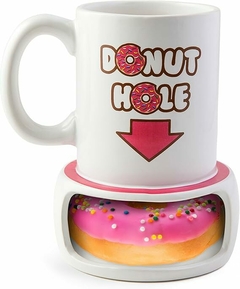 Taza con agujero para donut