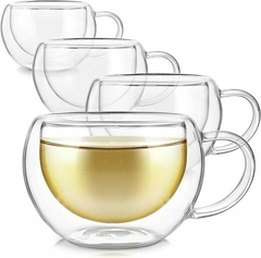 Tazas de té transparente