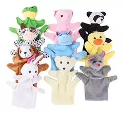 Títere De Mano X 10 Para Niños Animales Tela Hipoalergénica - comprar online